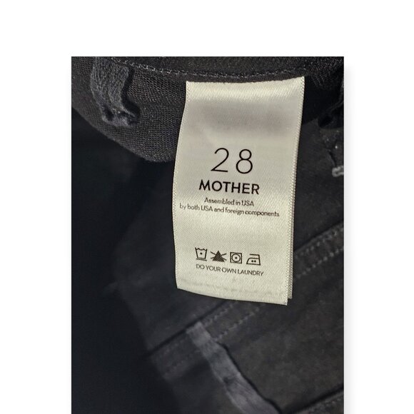 MOTHER The Patch Pocket Insider Flood Jeans Black Size 28 - Picture 7 of 9